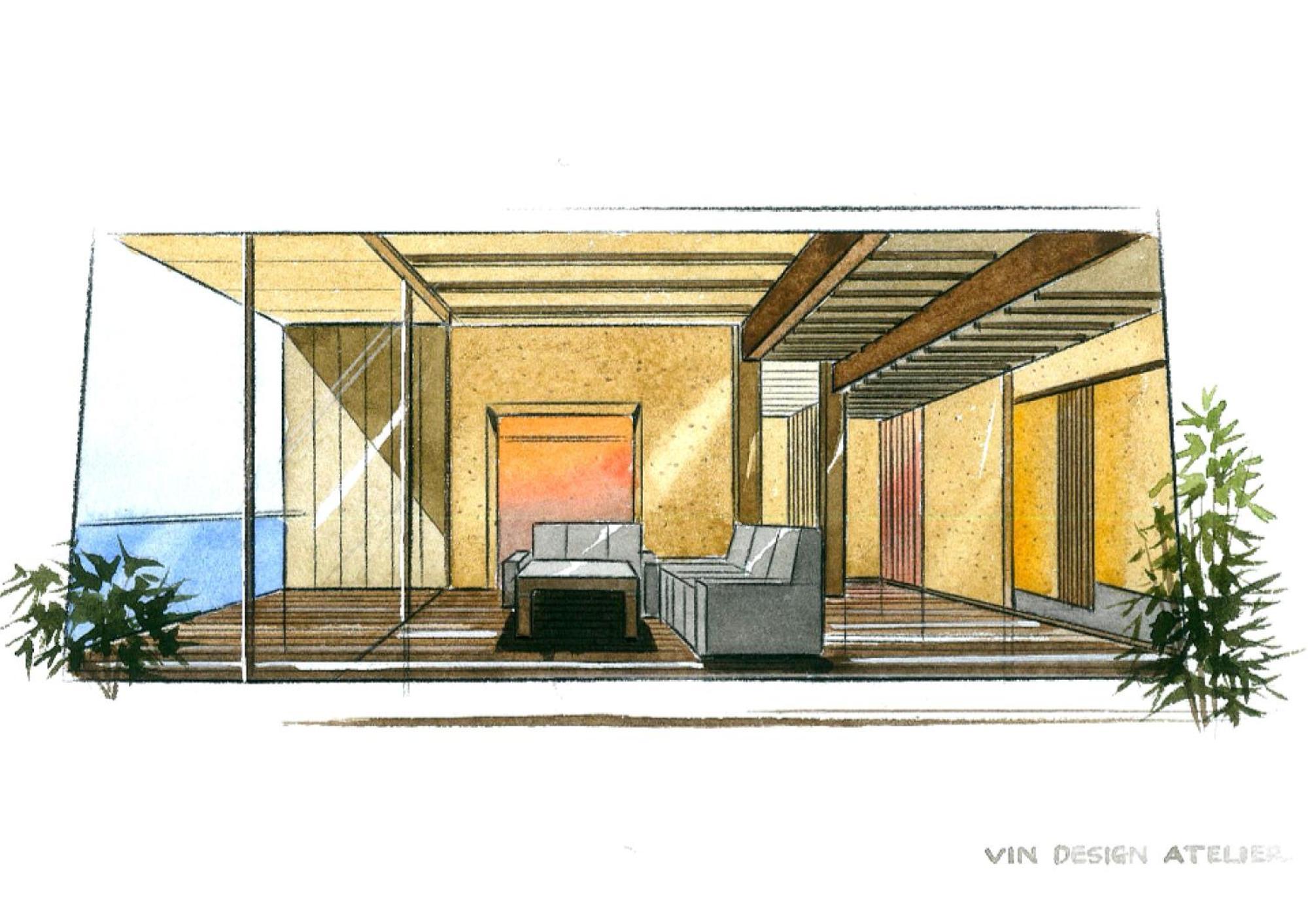 Amane Resort Seikai Beppu Ruang foto Interior design sketch